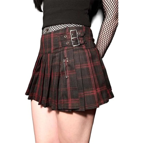 Lip service rosso nero - nero, plaid