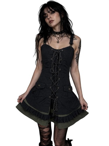 Abito militare corsetto - , nero